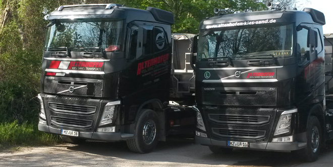 Altenhofen Kies Sand, Altenhofen Transporte, Weiler bei Bingen, Verladung Rheinufer Mainz